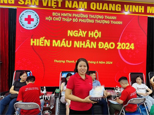 Trường Mầm non Ánh Sao tham gia Ngày hội hiến máu nhân đạo năm 2024.